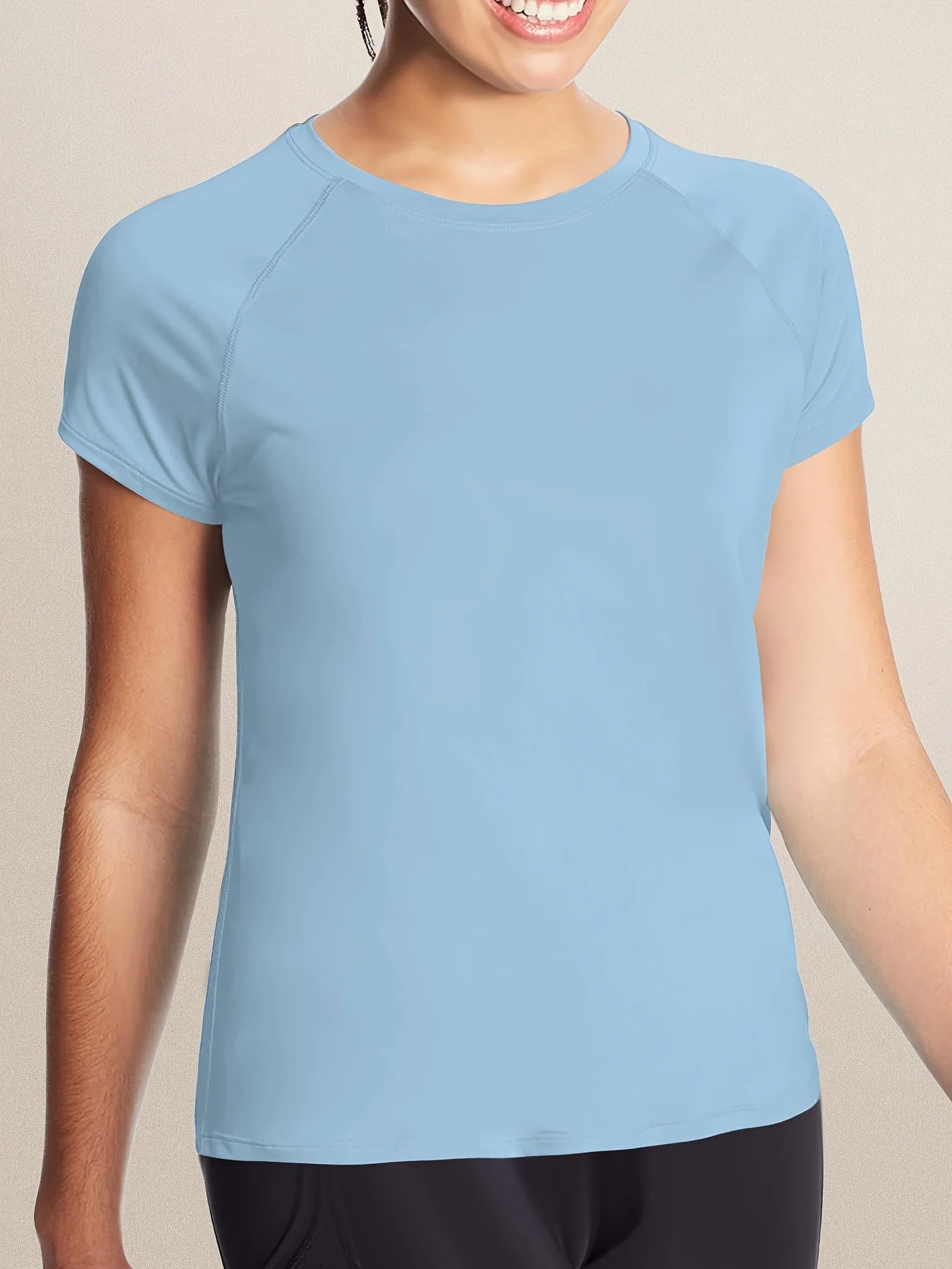 Women’s Quick Dry Short Sleeve Resilience Gym Sports Moisture Wicking Round Neck T-Shirt Training Exercise Gym Sport Shirt Quick Pick Grocers